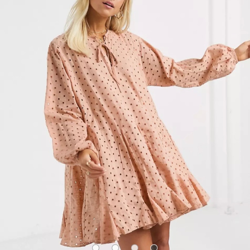 ASOS Pink Polka Dot Mini Dress